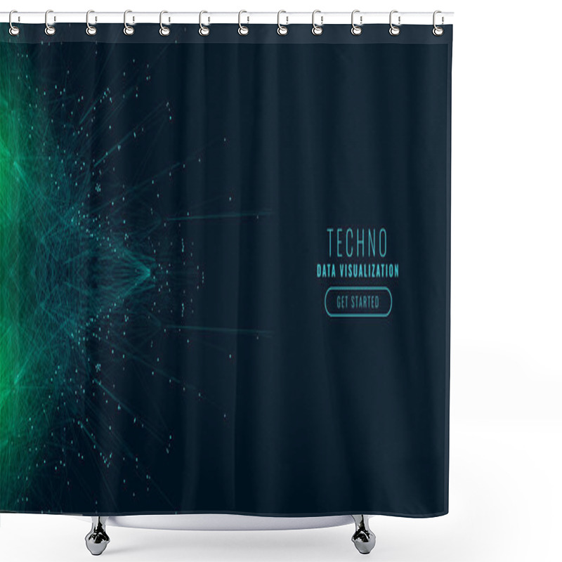 Personality  Science Digital Big Data Technology Background Shower Curtains