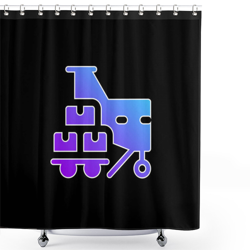 Personality  Air Blue Gradient Vector Icon Shower Curtains