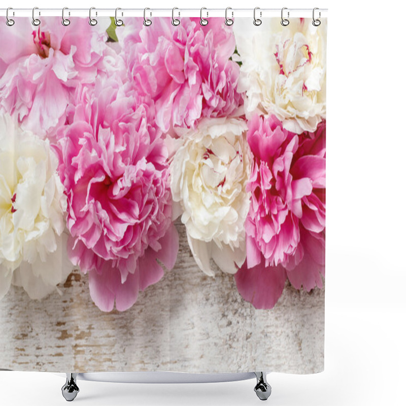 Personality  Stunning Pink Peonies, Yellow Carnations And Roses Shower Curtains