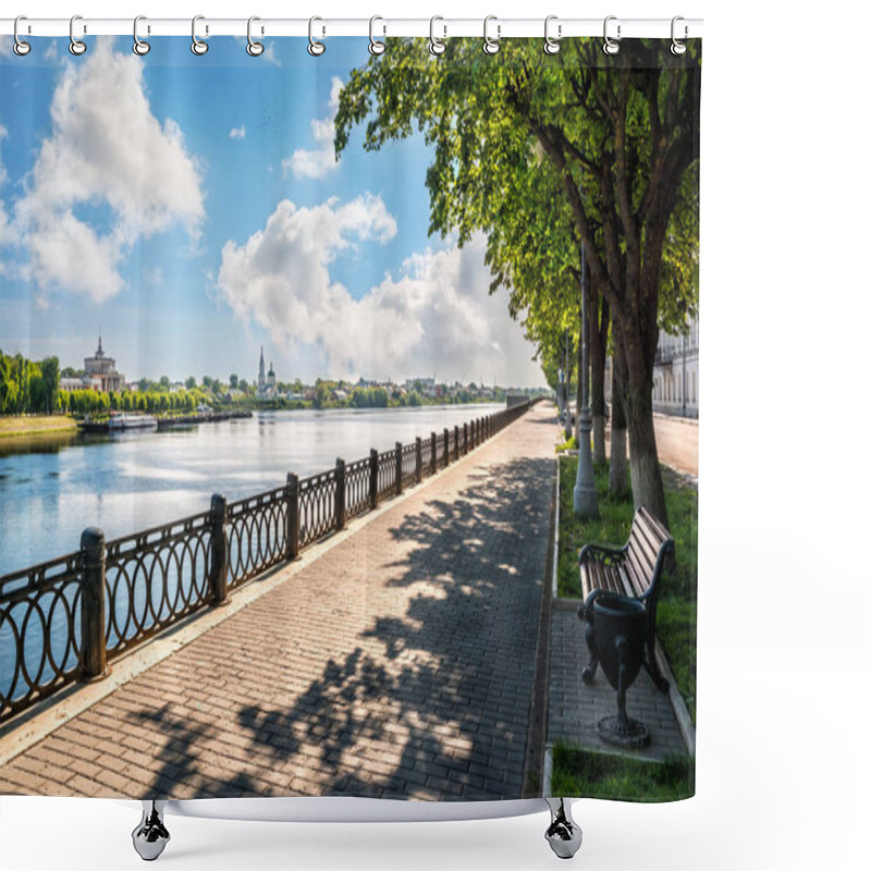 Personality  Empty Quay In Tver Shower Curtains