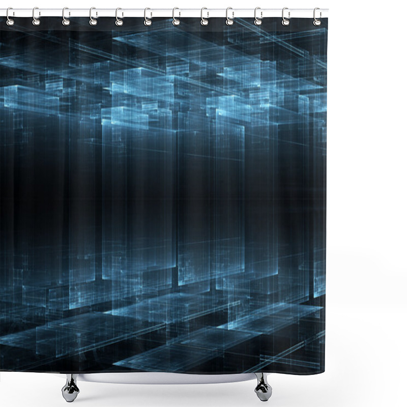 Personality  Abstract Business Science Or Technology Background Shower Curtains