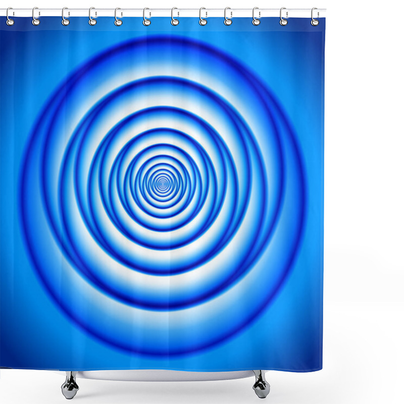 Personality  Abstract Blue Vortex Shower Curtains