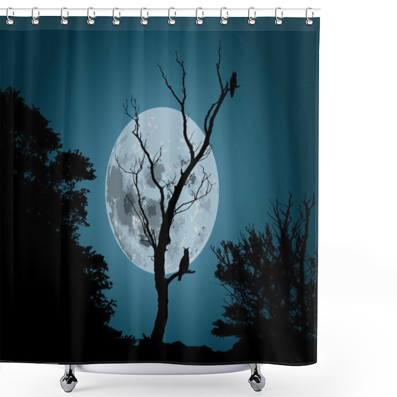 Personality  Moonlight Background Shower Curtains