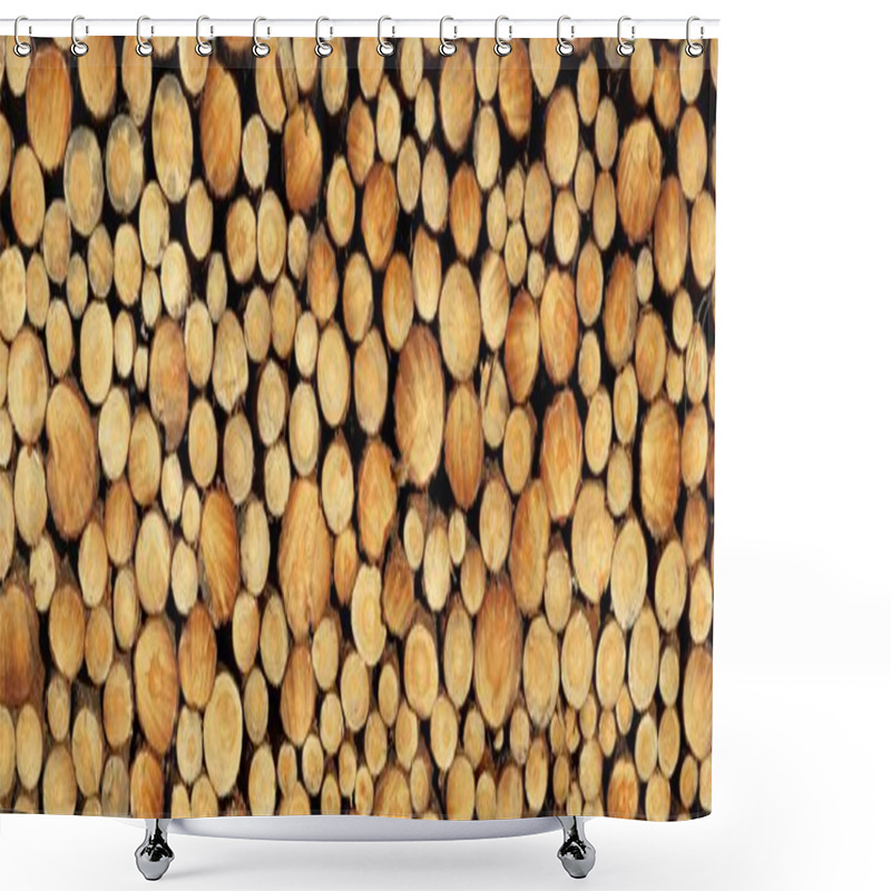 Personality  Sawed-off Tree Trunks Shower Curtains