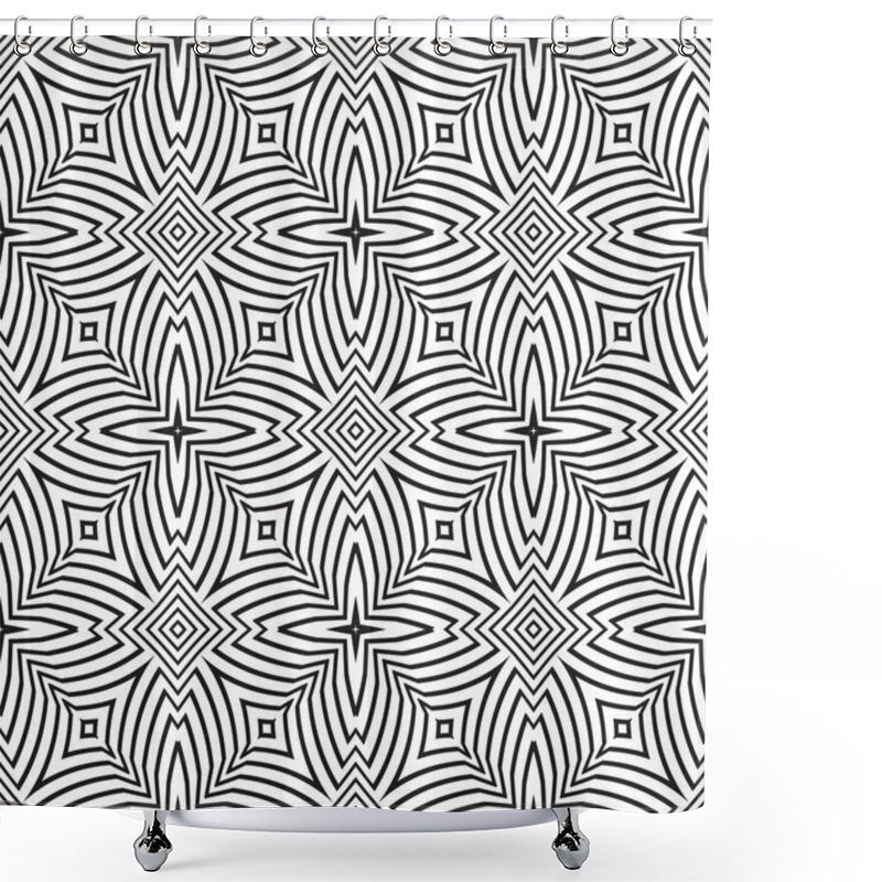 Personality  Geometrical Abstract Background Shower Curtains