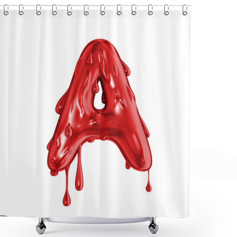 Personality  Blood Font Halloween Horror Letter A Shower Curtains