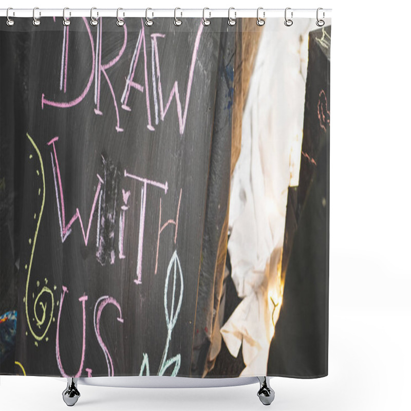 Personality  Chalk And Chalk Drawings Doodles Art Craft In New Zealand Shower Curtains