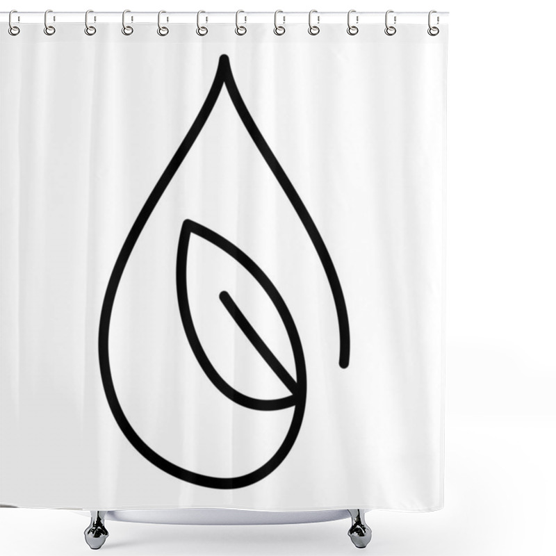 Personality  Biofuel Icon In Thin Line Style Vector Illustration Graphic Design Shower Curtains