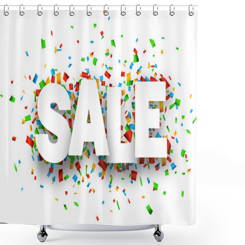 Personality  Paper Sale Confetti Sign. Shower Curtains