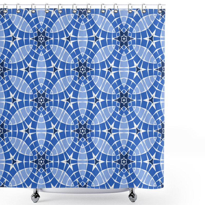 Personality  Vector Seamless Colourful Ornamental Background Made Of Mosaic. See MORE VECTOR BACKGROUNDS In My Portfolio. Shower Curtains