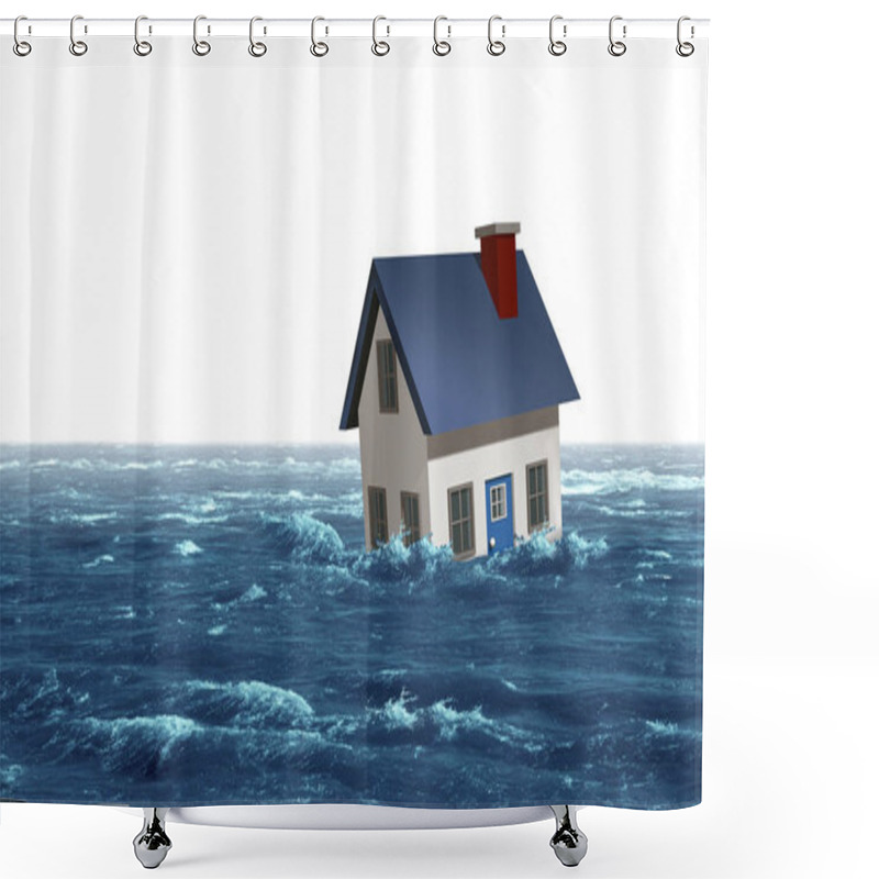 Personality  Flooding House Symbol Shower Curtains