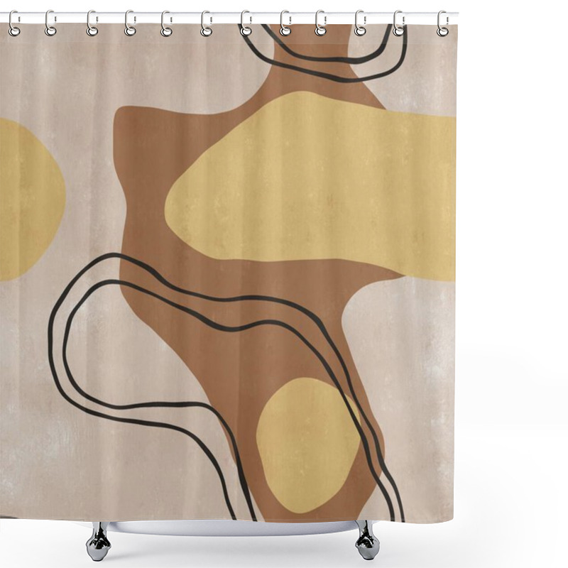 Personality  Seamless Organic Rounded Curvy Shapes Naive Design Shower Curtains