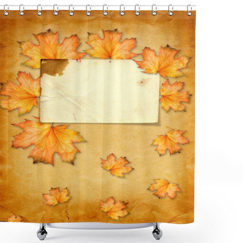 Personality  Grunge Paper With Photo Frame Shower Curtains