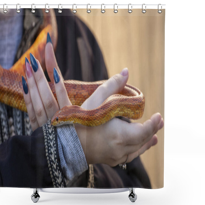 Personality  Orange Corn Snake  Shower Curtains