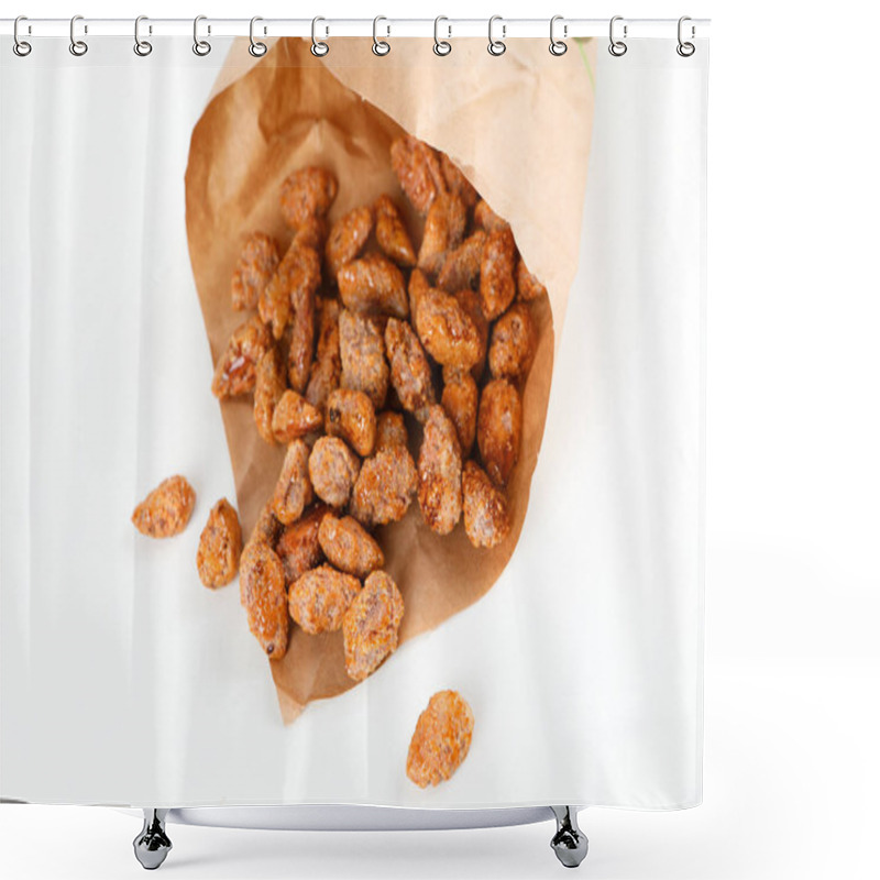 Personality  Brown Roasted Almonds Shower Curtains