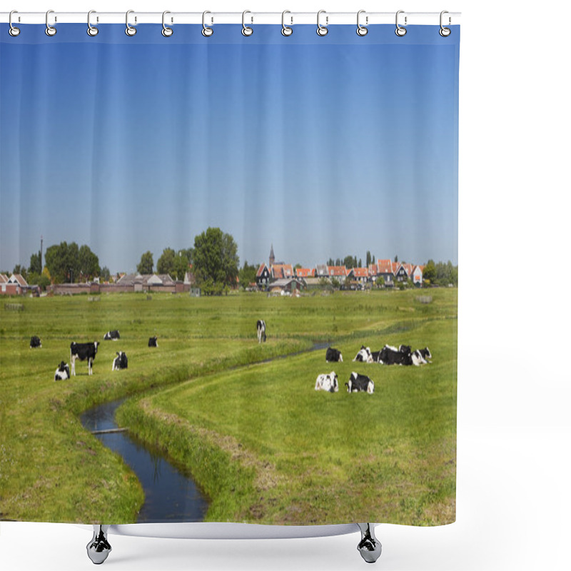 Personality  Dutch Country Landscape On A Clear Sunny Day Shower Curtains