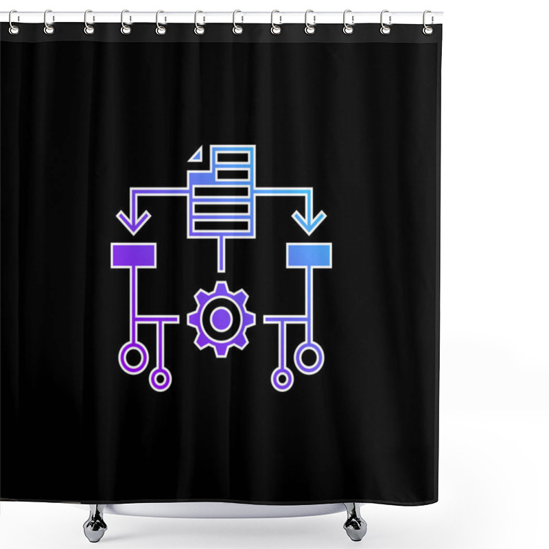 Personality  Algorithm Blue Gradient Vector Icon Shower Curtains