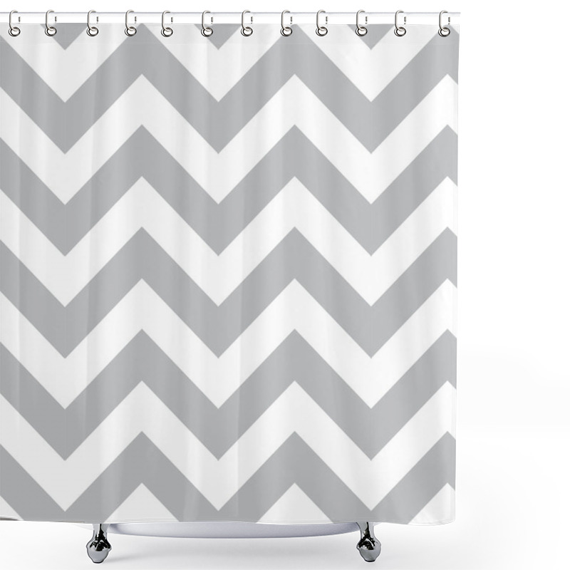 Personality  Abstract Geometric Zigzag Seamless Pattern Shower Curtains