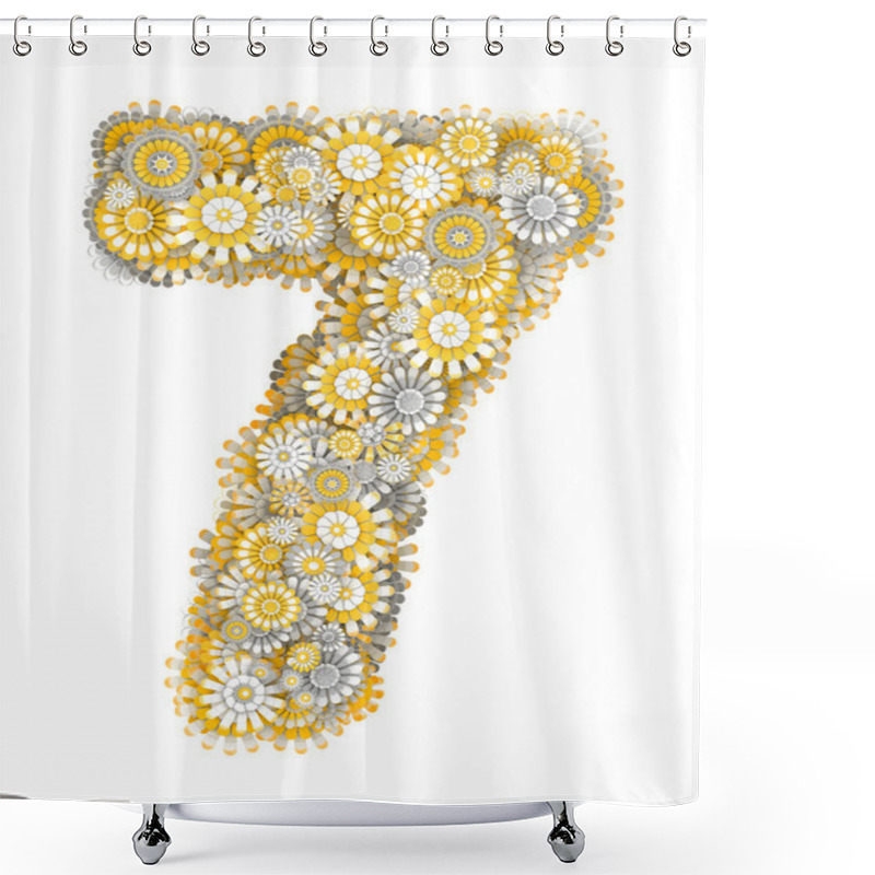 Personality  Number 7 From Camomile Flowers Shower Curtains