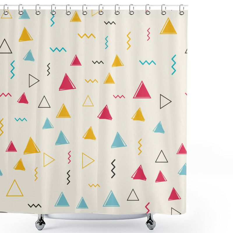 Personality  Abstract Geometric Pattern. Memphis. Seamless Shower Curtains