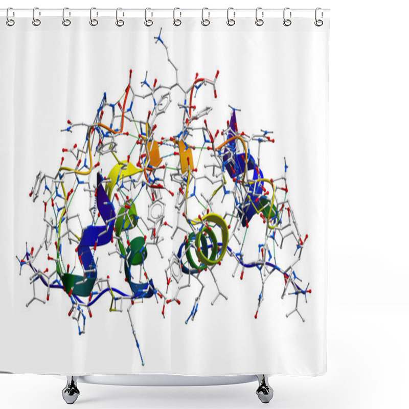 Personality  Insulin Molecular Structure Shower Curtains