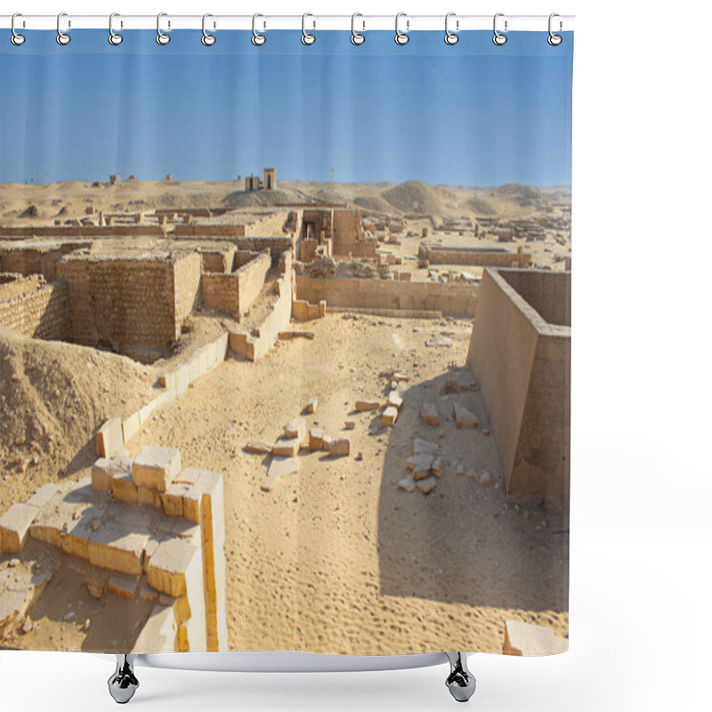 Personality  View Of King Djoser's Funeral Complex In Saqqara, Egypt. Shower Curtains