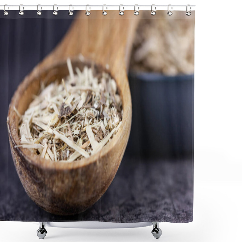 Personality  Natural Remedies - Dried Root Of Siberian Ginseng Close Up Shower Curtains