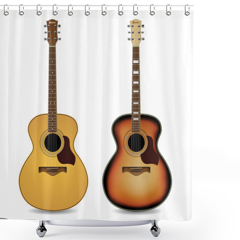 Personality  Accoustic Guitar Shower Curtains