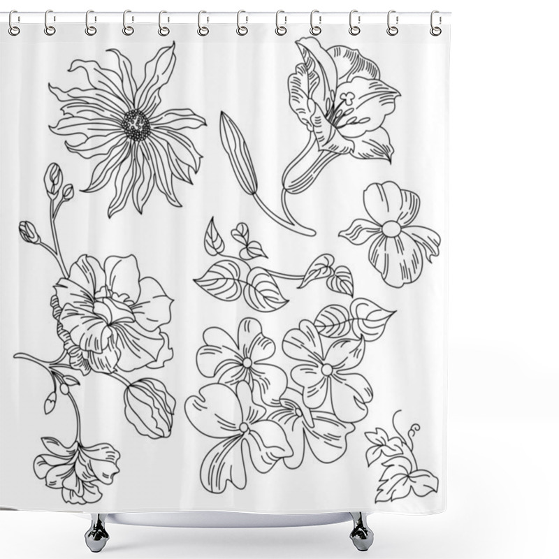 Personality  Flowers Collection Shower Curtains