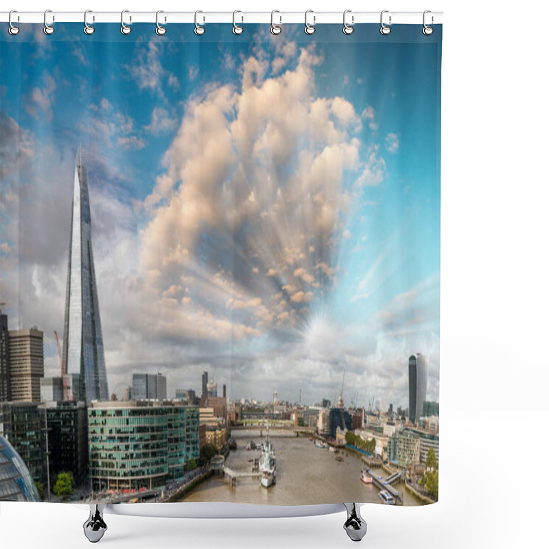 Personality  London Skyline From The Top Of Tower Bridge Shower Curtains