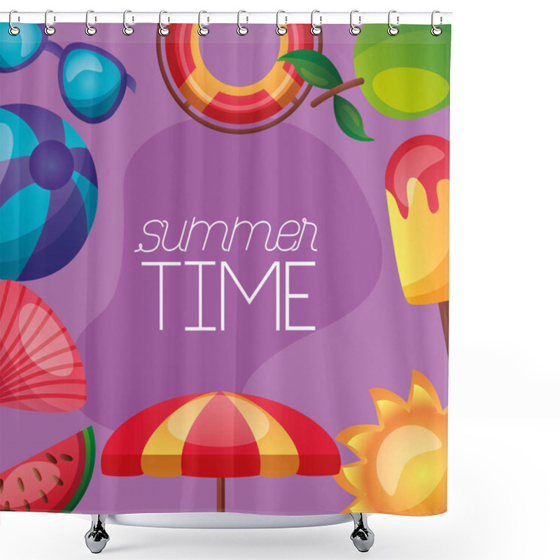 Personality  Summer Time Holiday Shower Curtains