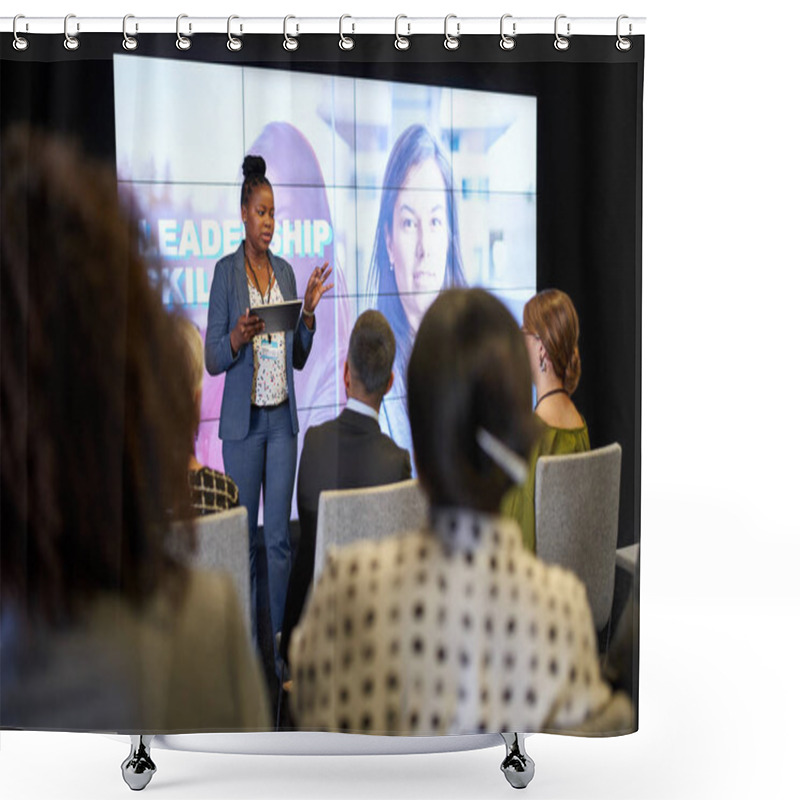 Personality  Female-driven Presentation By Pretty Millennial African American Shower Curtains