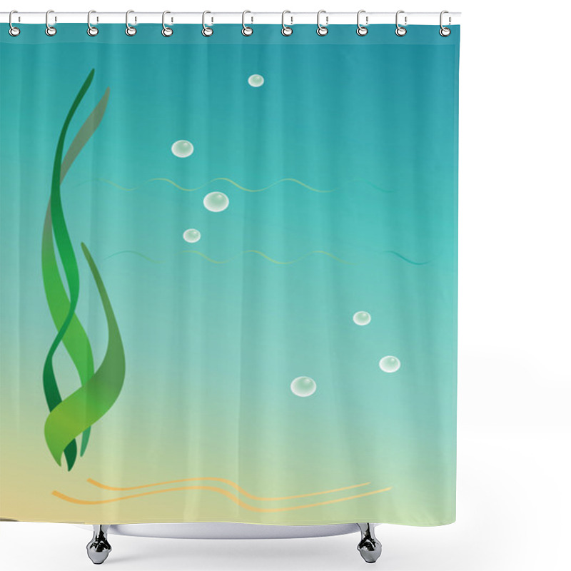 Personality  Background With Seaweeds Shower Curtains