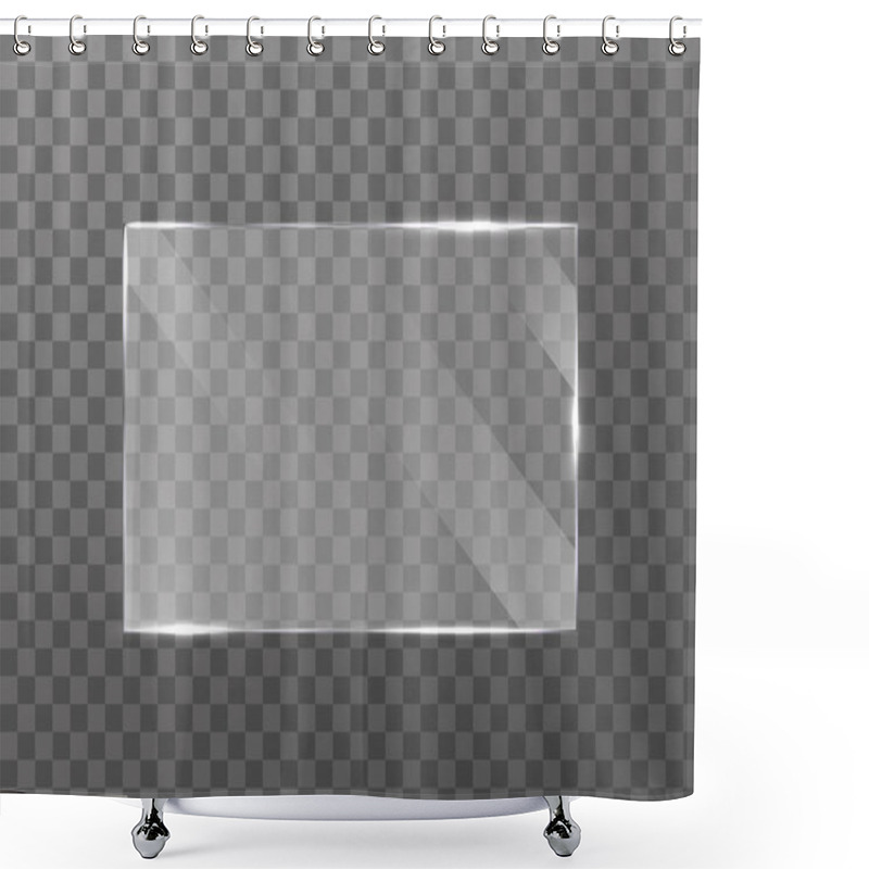 Personality  Flat Glass Plate Shower Curtains