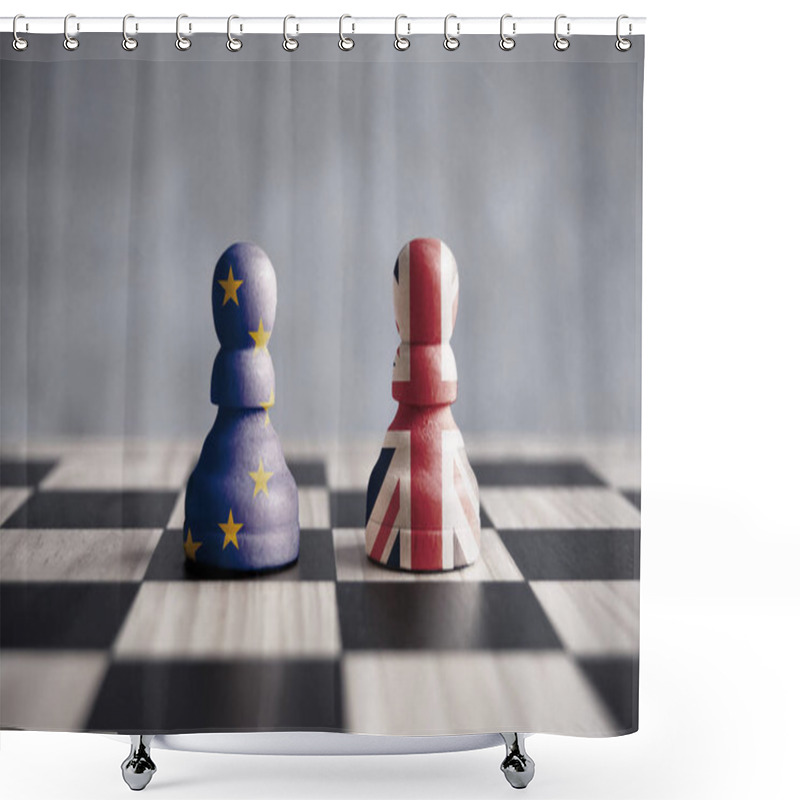 Personality  Brexit Chess Concept Shower Curtains