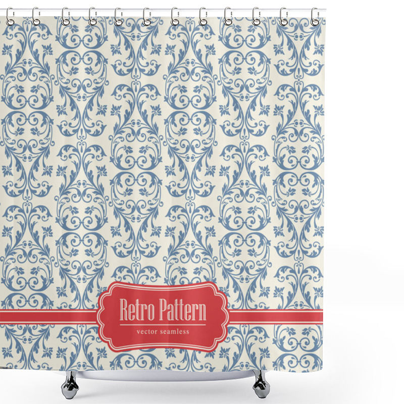 Personality  Vector Seamless Rich Background In Renaissance Style. Floral Pat Shower Curtains