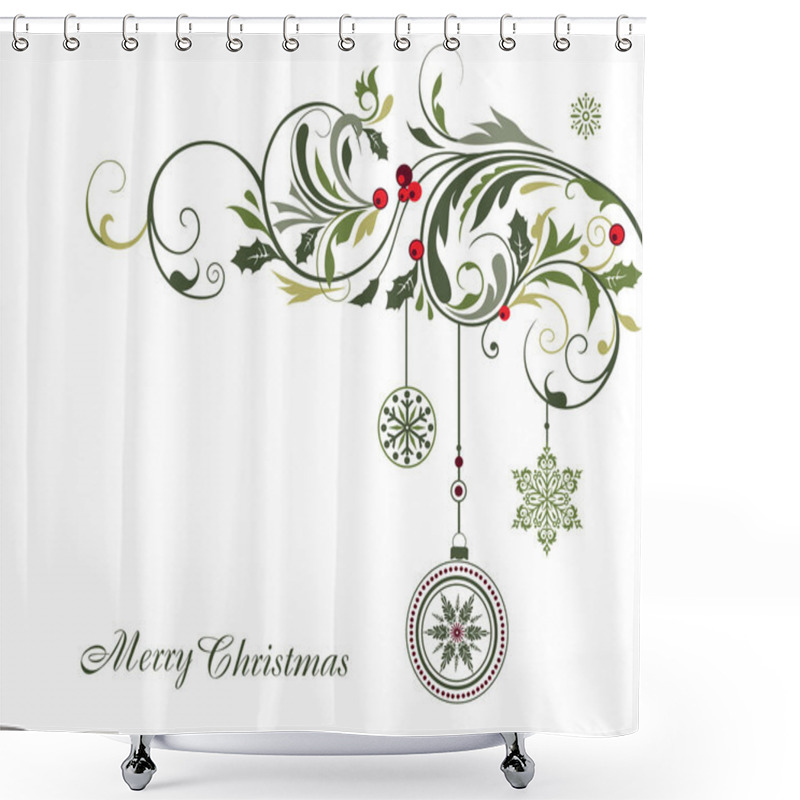 Personality  Christmas Background Shower Curtains