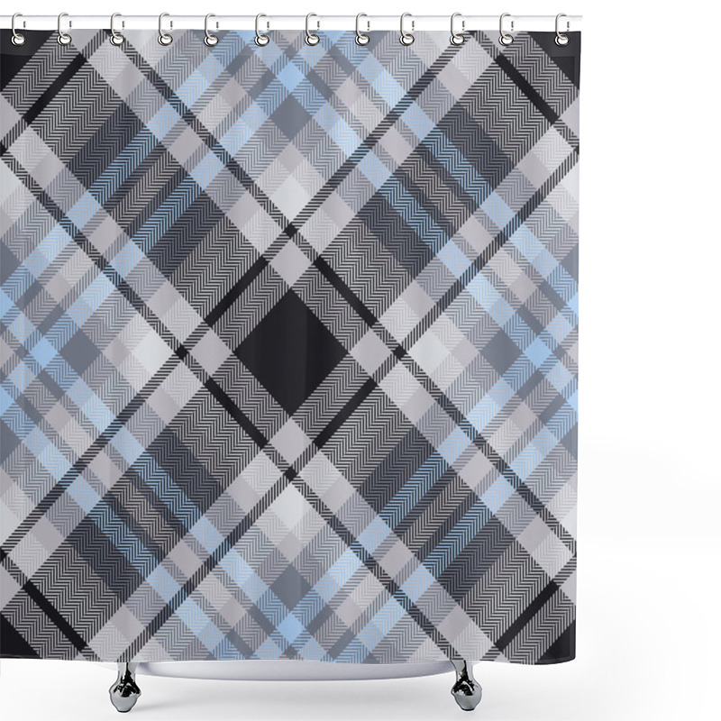 Personality  Plaid Pattern Vector. Check Fabric Texture. Seamless Textile Design For Clothes, Paper Print Or Web Background. Shower Curtains