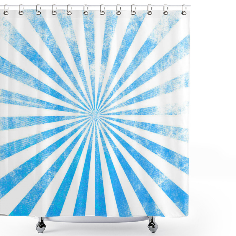 Personality  Turquoise Distressed Sun Background Shower Curtains