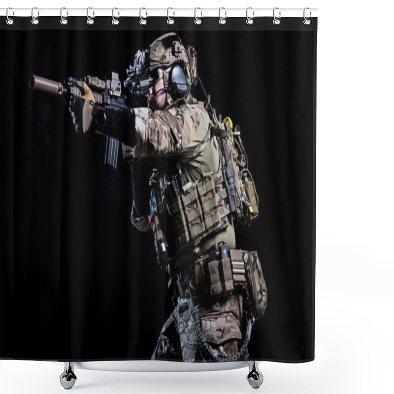 Personality  Spec Ops Soldier Shower Curtains