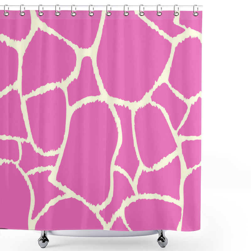 Personality  Seamless Pink Giraffe Texture Pattern Shower Curtains