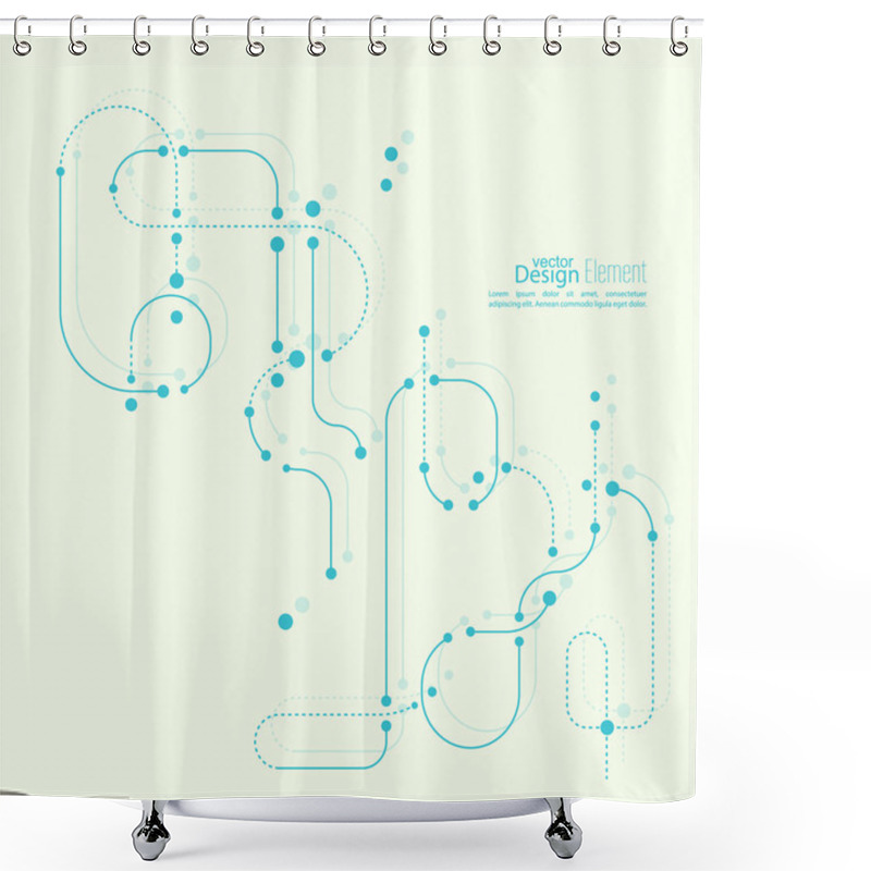 Personality  Abstract Background With Curved Lines Shower Curtains