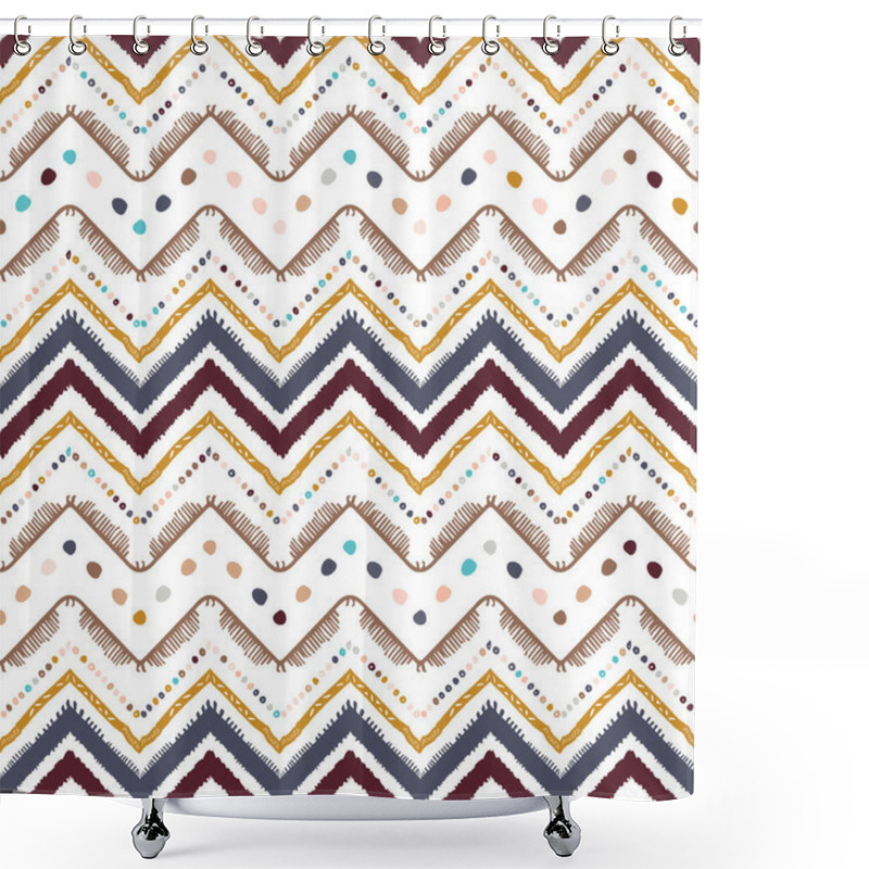 Personality  Abstract Zigzag Pattern For A Cover Design. Shower Curtains