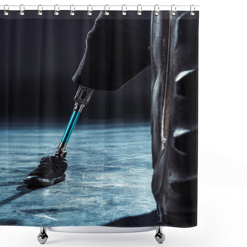 Personality  Leg Prosthesis Shower Curtains