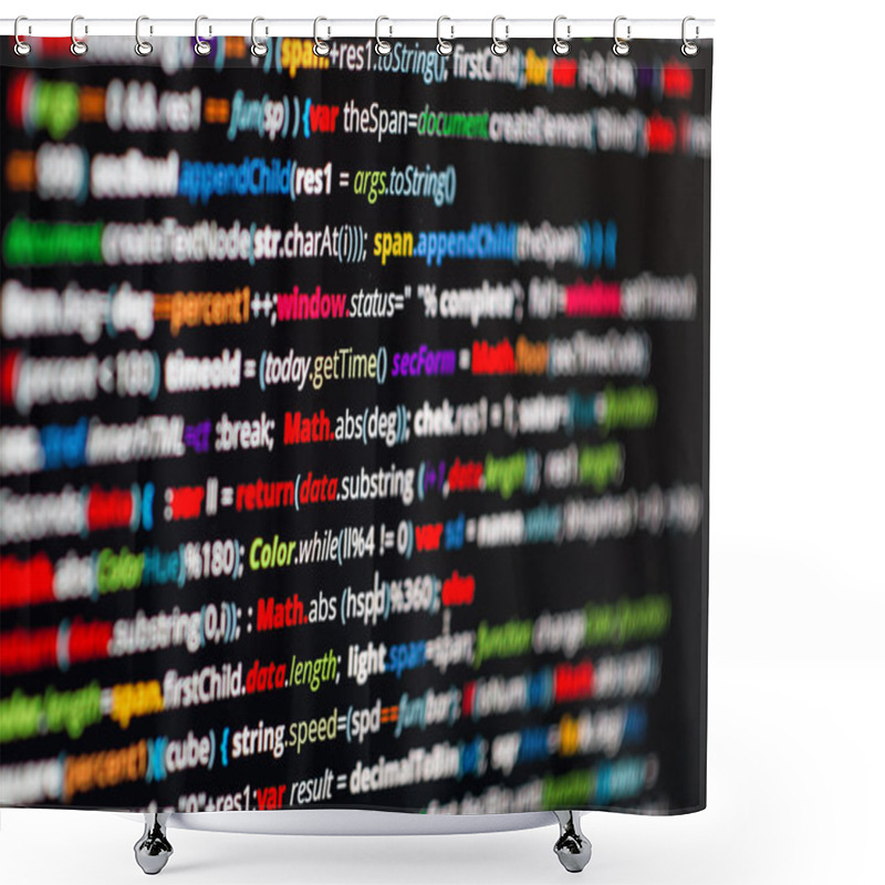 Personality  Abstract Program Code Shower Curtains