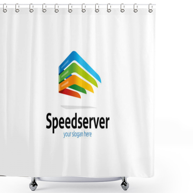 Personality  Speed Server Logo Shower Curtains