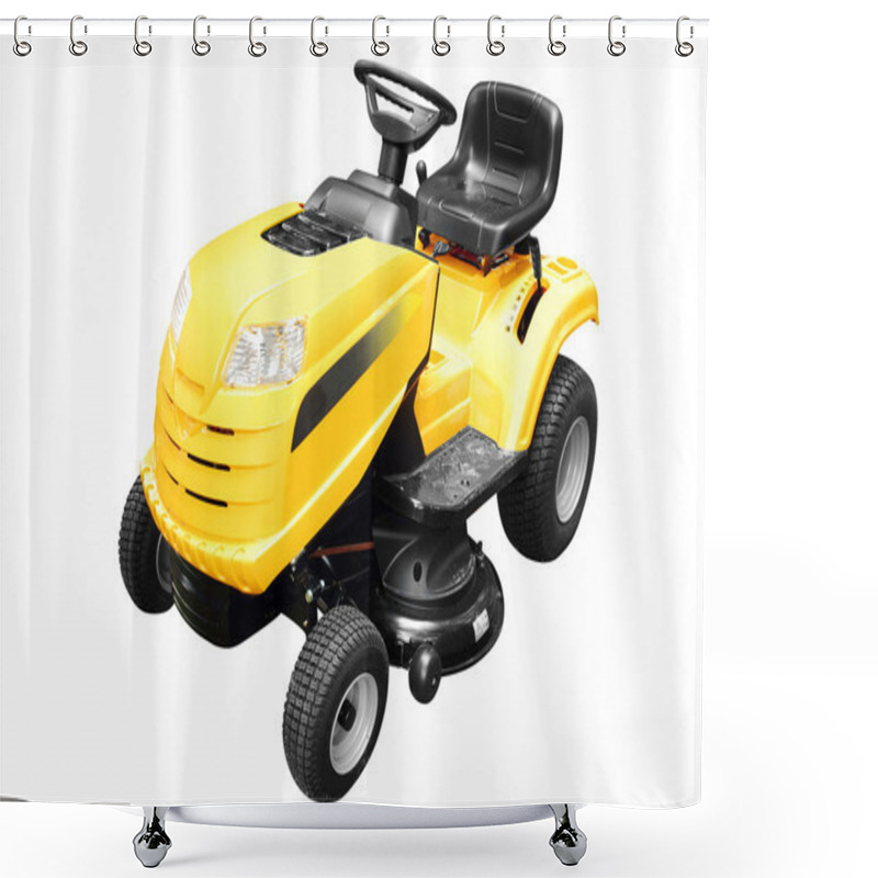 Personality  Yellow Lawn Mower Isolated Shower Curtains