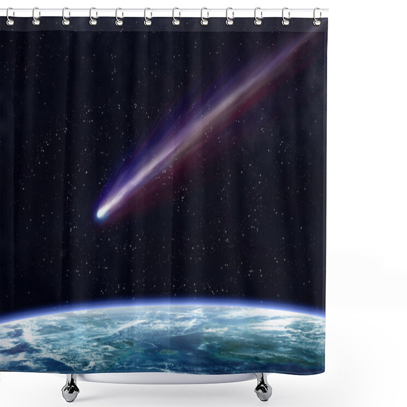 Personality  Space Comet Shower Curtains