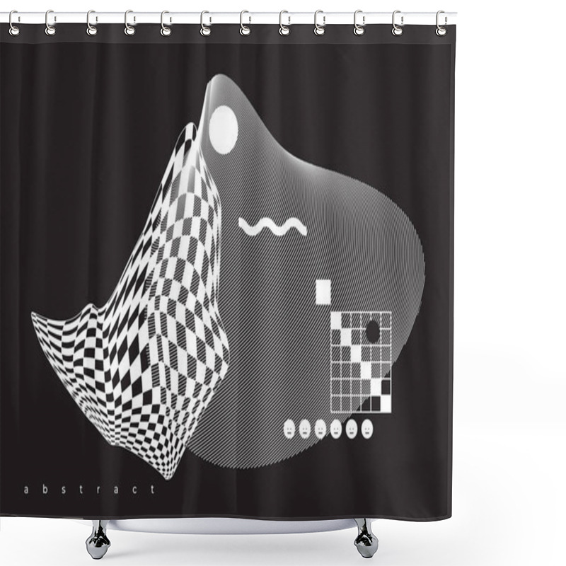 Personality  Vector Geometric Shapes Collection For Design Shower Curtains