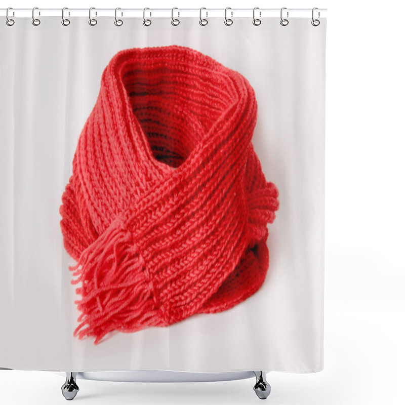 Personality  Red Warm Scarf Shower Curtains